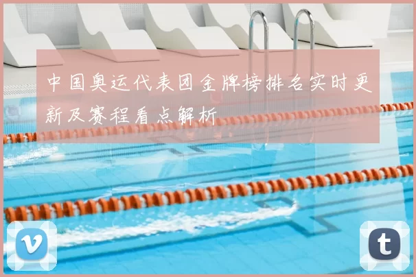 中国奥运代表团金牌榜排名实时更新及赛程看点解析